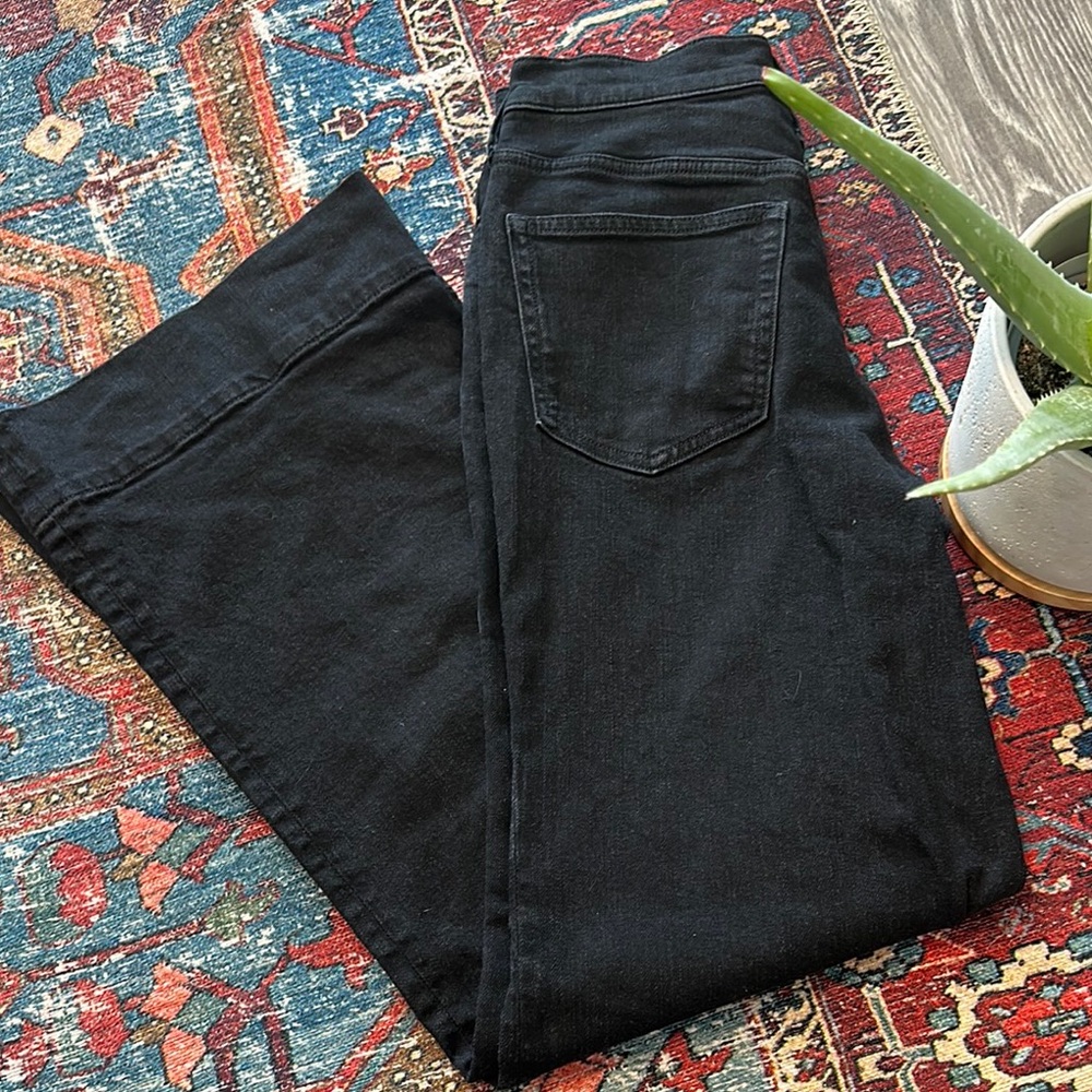 J. Crew Black Flare Wide Leg Jeans
